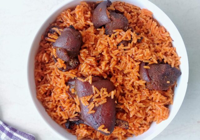 Jollof + Goat Meat